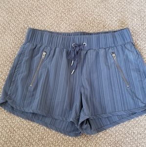 Blue striped Athleta short Small